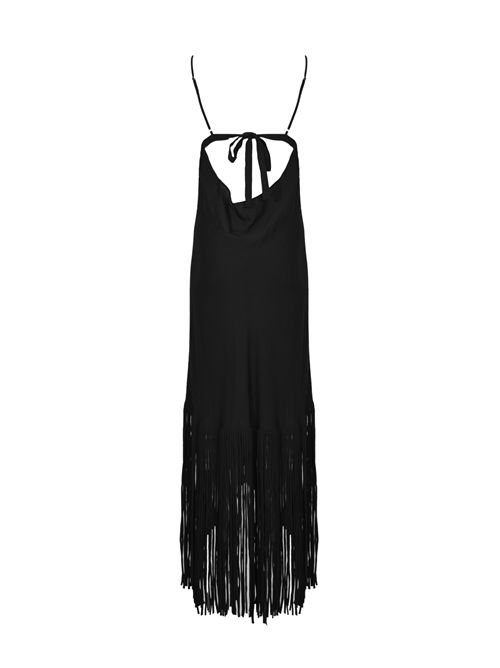 Abito lungo Badia sottoveste in tela di viscosacon frange PINKO | 106825 A3AYZ99